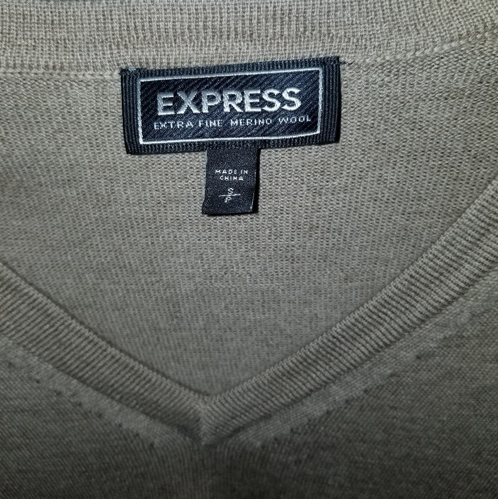 Express Men Merino Wool V-Neck Sweaters
